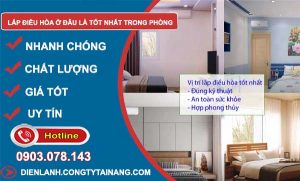vị trí lắp điều hoà ở đâu tốt nhất trong phòng