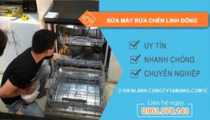 thợ sửa máy rửa chén linh đông