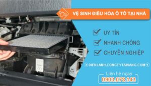 Vệ sinh điều hòa ô tô tại nhà