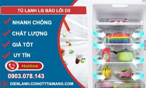 khắc phục tủ lạnh lg báo lỗi D5