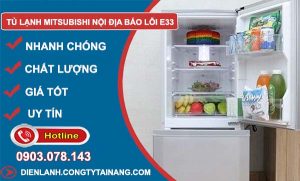tủ lạnh nội địa mitsubishi báo lỗi e33