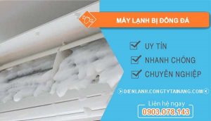máy lạnh bị đông đá