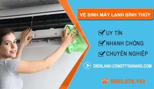 dịch vụ vệ sinh máy lạnh bình thủy