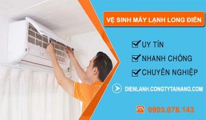 dịch vụ vệ sinh máy lạnh long điền