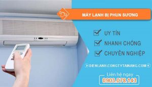 máy lạnh bị phun sương