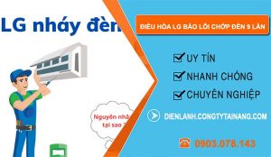 điều hòa lg báo lỗi chớp đèn 9 lần