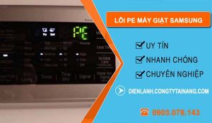 nguyên nhân lỗi pe máy giặt samsung