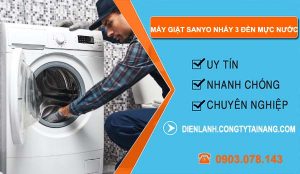 sửa máy giặt sanyo nháy 3 đèn mực nước