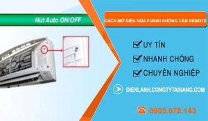cách mở điều hòa Funiki không cần remote