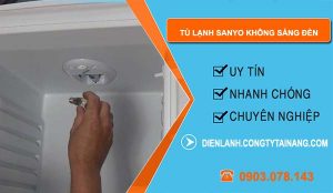 sửa tủ lạnh sanyo không sáng đèn