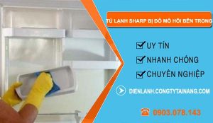 sửa tủ lạnh sharp bị đổ mồ hôi bên trong