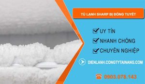 sửa tủ lạnh sharp bị đóng tuyết
