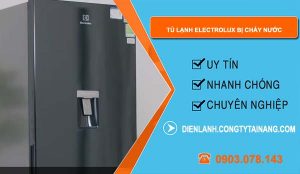 tủ lạnh electrolux bị chảy nước
