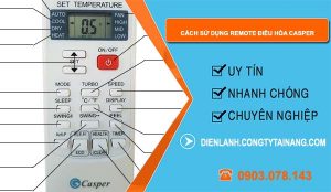 cách sử dụng remote điều hòa casper