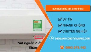 tìm nút nguồn điều hòa sharp ở đâu