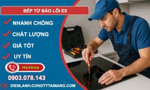 nguyên nhân bếp từ báo lỗi e5