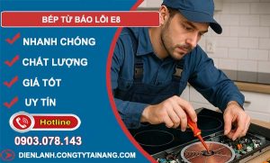 thợ sửa bếp từ báo lỗi e8