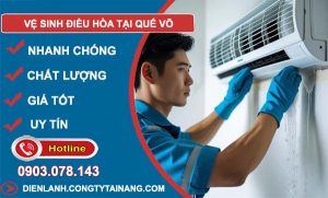 thợ vệ sinh điều hoà tại quế võ