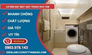 có nên đặt máy giặt trong nhà tắm