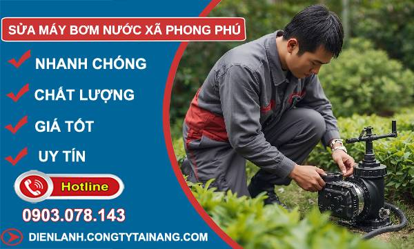 sửa máy bơm nước xã phong phú giá rẻ