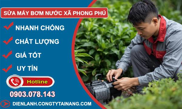 sửa máy bơm nước xã phong phú uy tín