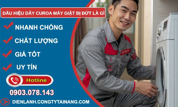 dấu hiệu dây curoa máy giặt bị đứt là gì