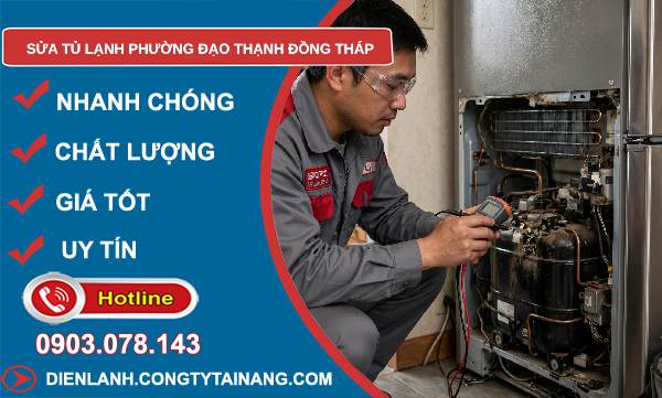 Sửa tủ lạnh phường Đạo Thạnh Đồng Tháp giá rẻ