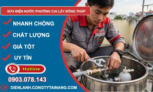 Sửa điện nước phường Cai Lậy Đồng Tháp uy tín