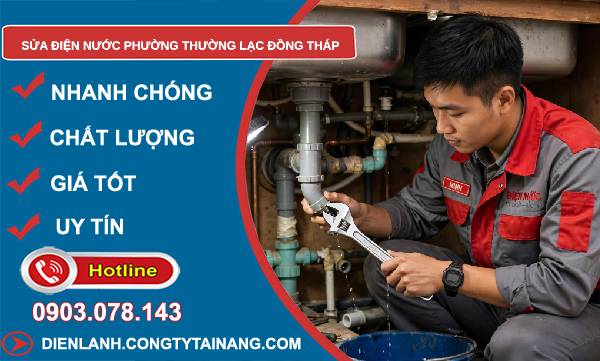 Sửa điện nước phường Thường Lạc Đồng Tháp uy tín