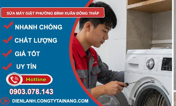 sửa máy giặt phường bình xuân đồng tháp uy tín