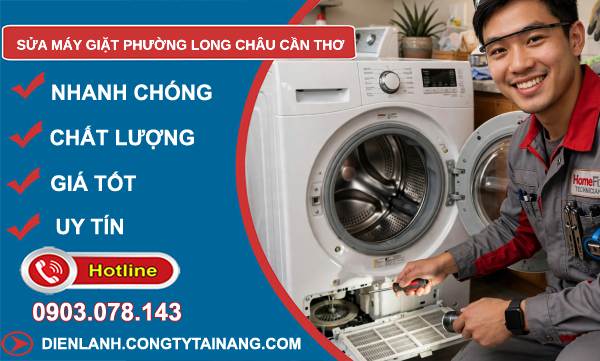 Sửa máy giặt phường Long Châu Cần Thơ uy tín