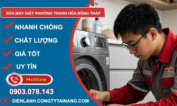 Sửa máy giặt phường Thanh Hòa Đồng Tháp giá rẻ