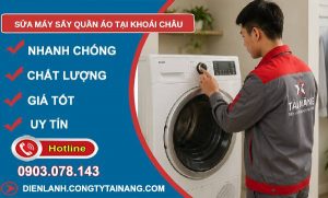 sửa máy sấy quần áo khoái châu giá rẻ