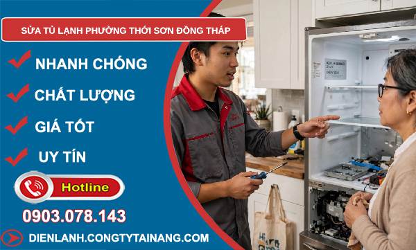 Sửa tủ lạnh phường Thới Sơn Đồng Tháp giá rẻ
