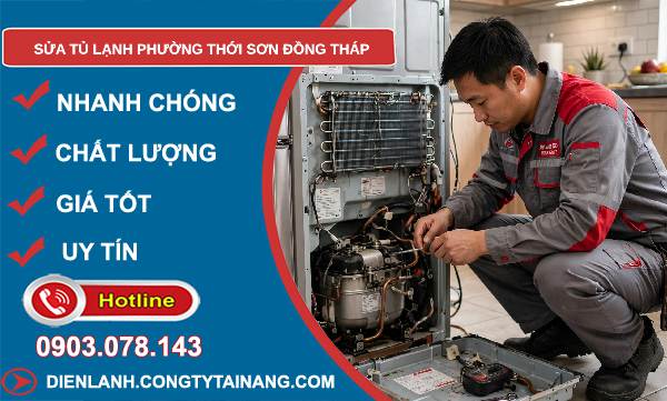 Sửa tủ lạnh phường Thới Sơn Đồng Tháp uy tín