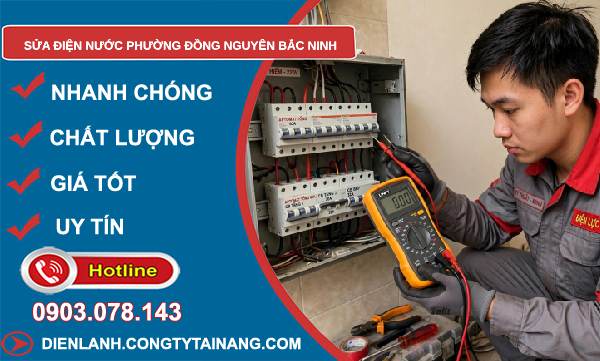 sửa điện nước phường Đồng Nguyên Bắc Ninh