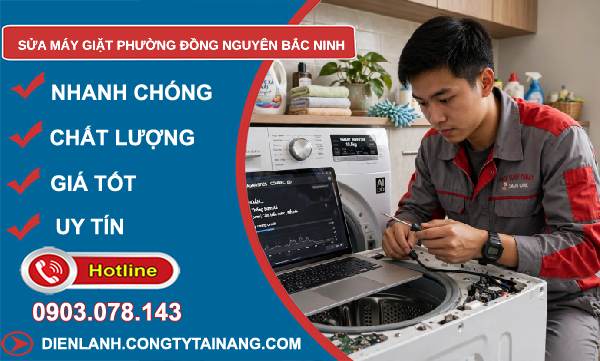 sửa máy giặt phường Đồng Nguyên Bắc Ninh