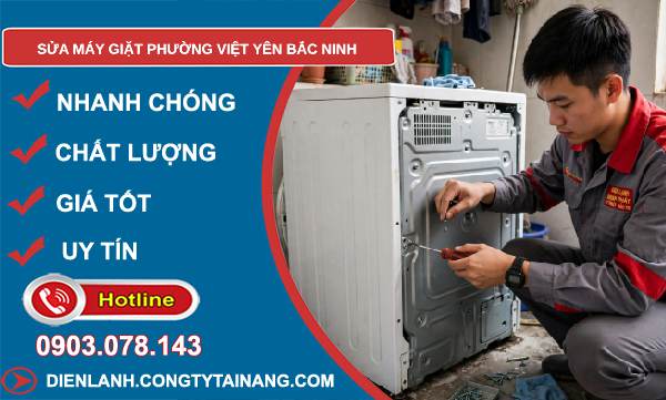 sửa máy giặt phường Việt Yên