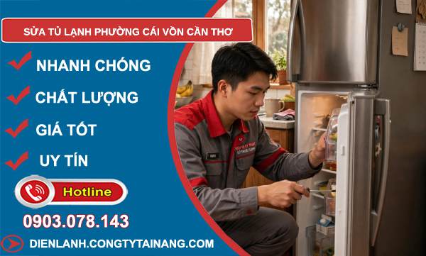 sửa tủ lạnh Cái Vồn