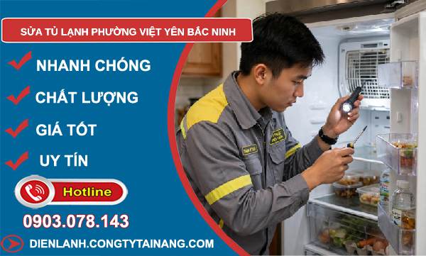 sửa tủ lạnh phường Việt Yên Bắc Ninh