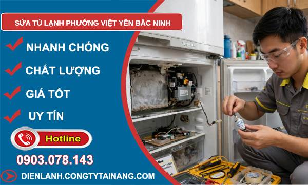 sửa tủ lạnh phường Việt Yên